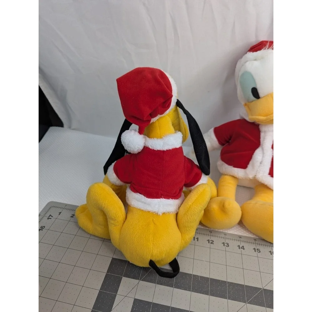 Disney Sega Christmas Plush Donald Duck Pluto Lot Series 1 Stuffed‎ Animal Toy